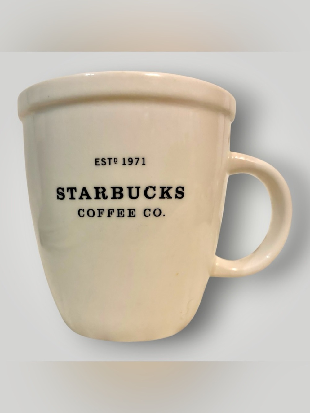 Vintage 2001 Starbucks Coffee Co Barista White Ceramic Coffee Mug Tea Cup 18oz.